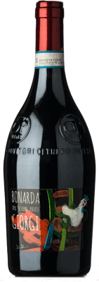 13,95 € Kostenloser Versand | Roter Sekt Giorgi Bonarda Frizzante La Gallina D.O.C. Oltrepò Pavese Lombardei Italien Croatina Flasche 75 cl