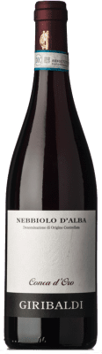 18,95 € Spedizione Gratuita | Vino rosso Azienda Giribaldi Conca d'Oro D.O.C. Nebbiolo d'Alba Piemonte Italia Nebbiolo Bottiglia 75 cl