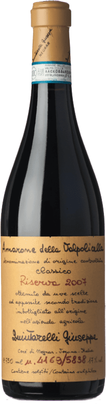 588,95 € Envoi gratuit | Vin rouge Quintarelli Classico Réserve D.O.C.G. Amarone della Valpolicella Vénétie Italie Corvina, Rondinella, Molinara Bouteille 75 cl