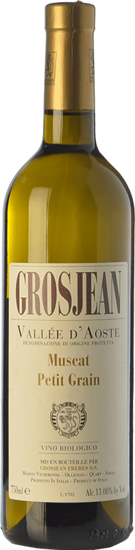 18,95 € 免费送货 | 白酒 Grosjean Muscat Petit Grain D.O.C. Valle d'Aosta 瓦莱达奥斯塔 意大利 Muscat White 瓶子 75 cl