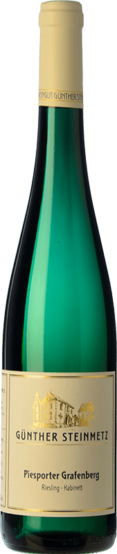 19,95 € 免费送货 | 白酒 Günther Steinmetz Piesporter Grafenberg Kabinett 半干半甜 Q.b.A. Mosel 德国 Riesling 瓶子 75 cl