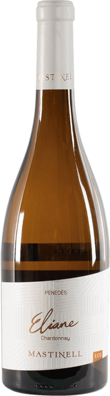 19,95 € Бесплатная доставка | Белое вино MasTinell Eliane Non Filtrato — Нефильтрованный D.O. Penedès Каталония Испания Chardonnay — Шардоне Eco — Эко Био Органический 75 cl