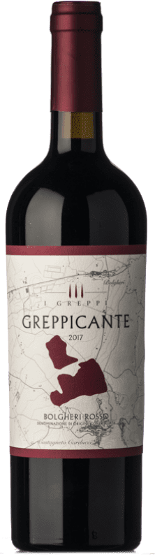18,95 € Free Shipping | Red wine I Greppi Rosso Greppicante D.O.C. Bolgheri Tuscany Italy Merlot, Cabernet Sauvignon, Cabernet Franc Bottle 75 cl