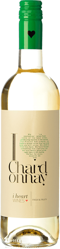 8,95 € Kostenloser Versand | Weißwein I Heart Ungarn Chardonnay Flasche 75 cl