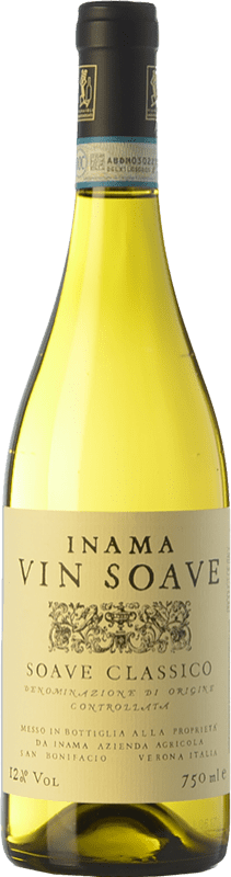 12,95 € Envío gratis | Vino blanco Inama Classico D.O.C. Soave Veneto Italia Garganega Botella 75 cl