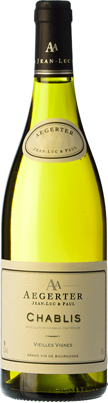 27,95 € Бесплатная доставка | Белое вино Jean-Luc & Paul Aegerter Vieilles Vignes старения A.O.C. Chablis Бургундия Франция Chardonnay бутылка 75 cl