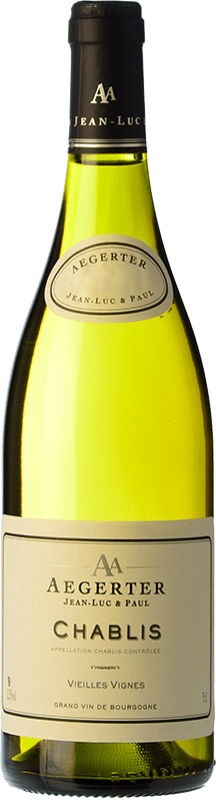 26,95 € Kostenloser Versand | Weißwein Jean-Luc & Paul Aegerter Vieilles Vignes Alterung A.O.C. Chablis Burgund Frankreich Chardonnay Flasche 75 cl