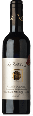 44,95 € Бесплатная доставка | Сладкое вино La Vrille Chambave Muscat Flétri D.O.C. Valle d'Aosta Валле д'Аоста Италия Muscat White Половина бутылки 37 cl