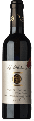 46,95 € Free Shipping | Sweet wine La Vrille Chambave Muscat Flétri D.O.C. Valle d'Aosta Valle d'Aosta Italy Muscat White Half Bottle 37 cl