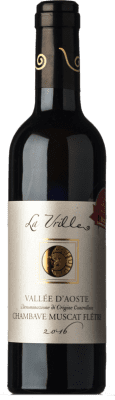 46,95 € Spedizione Gratuita | Vino dolce La Vrille Chambave Muscat Flétri D.O.C. Valle d'Aosta Valle d'Aosta Italia Moscato Bianco Mezza Bottiglia 37 cl