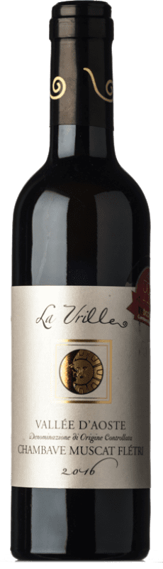 46,95 € Envio grátis | Vinho doce La Vrille Chambave Muscat Flétri D.O.C. Valle d'Aosta Valle d'Aosta Itália Mascate Branco Meia Garrafa 37 cl