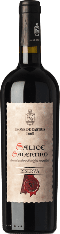23,95 € 免费送货 | 红酒 Leone De Castris 50º Vendemmia D.O.C. Salice Salentino 普利亚大区 意大利 Malvasia Black, Negroamaro 瓶子 75 cl