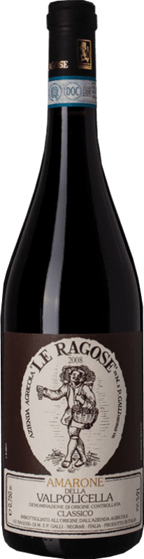 53,95 € Бесплатная доставка | Красное вино Le Ragose D.O.C.G. Amarone della Valpolicella Венето Италия Corvina, Rondinella, Corvinone бутылка 75 cl