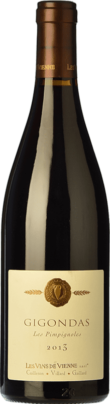 25,95 € Envío gratis | Vino Tinto Les Vins de Vienne Les Pimpignoles Crianza A.O.C. Gigondas Rhône Francia Syrah, Garnacha, Monastrell 75 cl