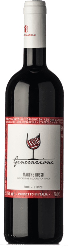 8,95 € Kostenloser Versand | Rotwein Luca Cimarelli Generazioni Rosso I.G.T. Marche Marken Italien Sangiovese, Montepulciano Flasche 75 cl