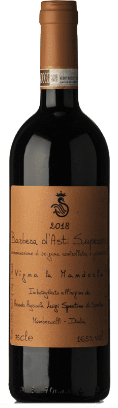 74,95 € 免费送货 | 红葡萄酒 Luigi Spertino La Mandorla 特级 D.O.C. Barbera d'Asti 皮埃蒙特 意大利 Barbera — 巴贝拉 75 cl