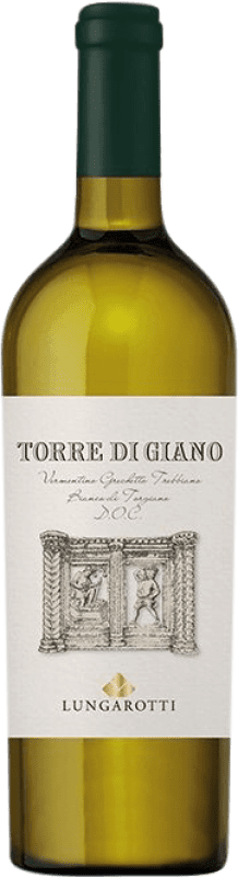 15,95 € Spedizione Gratuita | Vino bianco Lungarotti Torgiano Bianco Torre di Giano I.G.T. Umbria Umbria Italia Trebbiano, Vermentino, Grechetto Bottiglia 75 cl