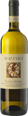 17,95 € Envio grátis | Vinho branco Malvirà Saglietto D.O.C.G. Roero Piemonte Itália Arneis Garrafa 75 cl