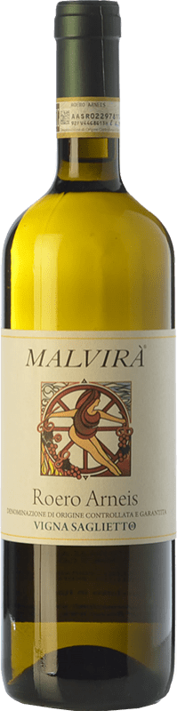 16,95 € Бесплатная доставка | Белое вино Malvirà Saglietto D.O.C.G. Roero Пьемонте Италия Arneis бутылка 75 cl