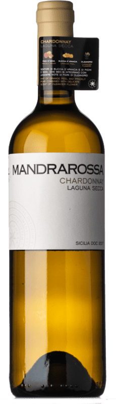 9,95 € Envio grátis | Vinho branco Mandrarossa Laguna Secca D.O.C. Sicilia Sicília Itália Chardonnay Garrafa 75 cl