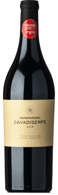 17,95 € Бесплатная доставка | Красное вино Mandrarossa Cavadiserpe I.G.T. Terre Siciliane Сицилия Италия Merlot, Grenache Tintorera бутылка 75 cl