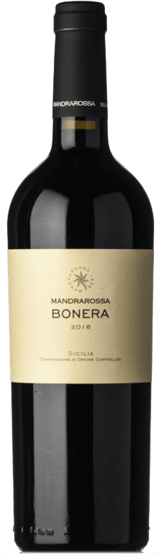 15,95 € Spedizione Gratuita | Vino rosso Mandrarossa Bonera I.G.T. Terre Siciliane Sicilia Italia Cabernet Franc, Nero d'Avola Bottiglia 75 cl