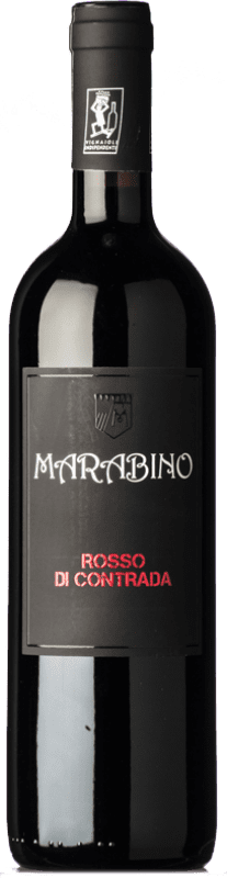 12,95 € Бесплатная доставка | Красное вино Marabino Rosso di Contrada D.O.C. Sicilia Сицилия Италия Nero d'Avola бутылка 75 cl