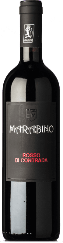 25,95 € Free Shipping | Red wine Marabino Rosso di Contrada D.O.C. Sicilia Sicily Italy Nero d'Avola Bottle 75 cl