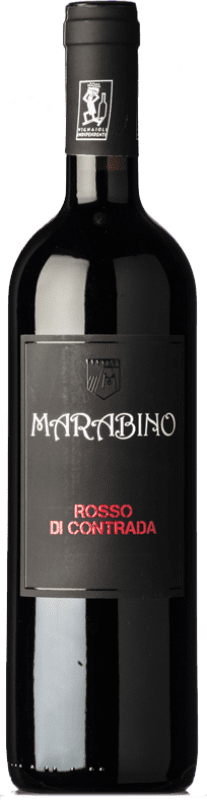 27,95 € Free Shipping | Red wine Marabino Rosso di Contrada D.O.C. Sicilia Sicily Italy Nero d'Avola Bottle 75 cl