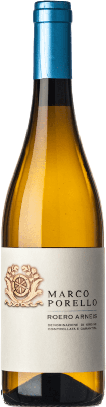10,95 € Envio grátis | Vinho branco Marco Porello D.O.C.G. Roero Piemonte Itália Arneis Garrafa 75 cl