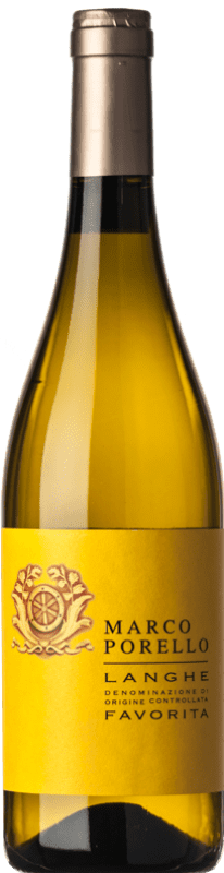 12,95 € Spedizione Gratuita | Vino bianco Marco Porello D.O.C. Langhe Piemonte Italia Favorita Bottiglia 75 cl