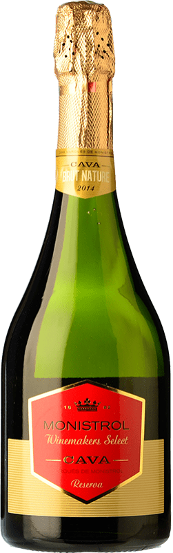 5,95 € Бесплатная доставка | Белое игристое вино Marqués de Monistrol MM Winemaker Brut Nature — Брют Натюр D.O. Cava Испания Macabeo — Макабео, Xarel·lo — Шарелло, Chardonnay — Шардоне, Parellada — Парельяда Бутылка 75 cl