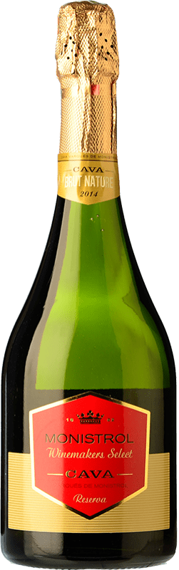 5,95 € 免费送货 | 白起泡酒 Marqués de Monistrol MM Winemaker Brut Nature D.O. Cava 西班牙 Macabeo, Xarel·lo, Chardonnay, Parellada 瓶子 75 cl