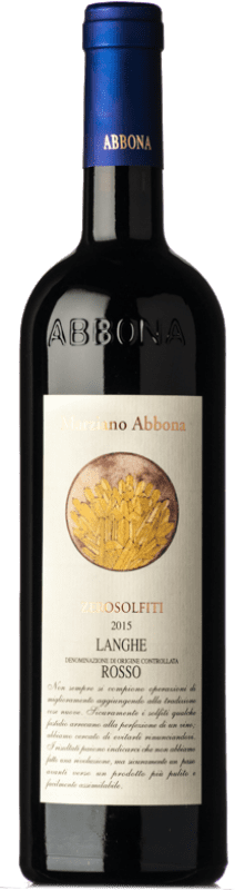 29,95 € Envio grátis | Vinho tinto Abbona Rosso Zerosolfiti D.O.C. Langhe Piemonte Itália Nebbiolo, Dolcetto, Barbera Garrafa 75 cl