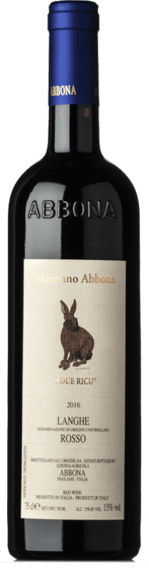 23,95 € Envoi gratuit | Vin Rouge Abbona Due Ricu D.O.C. Langhe Piémont Italie Pinot Noir, Nebbiolo, Barbera Bouteille 75 cl