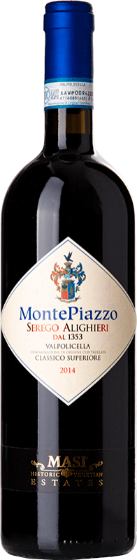 39,95 € Free Shipping | Red Wine Masi Alighieri Montepiazzo Superior D.O.C. Valpolicella Veneto Italy Corvina, Rondinella, Molinara 75 cl
