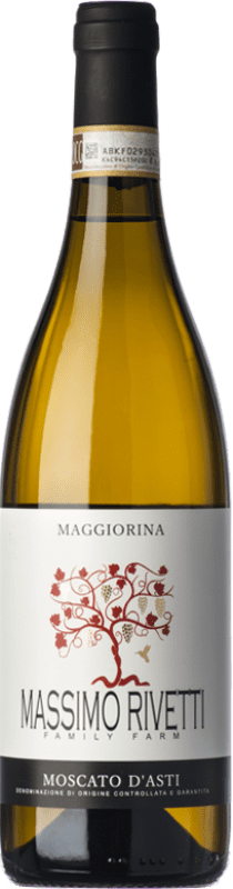 17,95 € Spedizione Gratuita | Vino dolce Massimo Rivetti D.O.C.G. Moscato d'Asti Piemonte Italia Moscato Bianco Bottiglia 75 cl