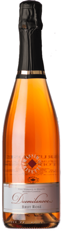 29,95 € Free Shipping | Rosé sparkling Massimo Rivetti Metodo Classico Rosé Brut D.O.C. Piedmont Piemonte Italy Pinot Black, Nebbiolo Bottle 75 cl