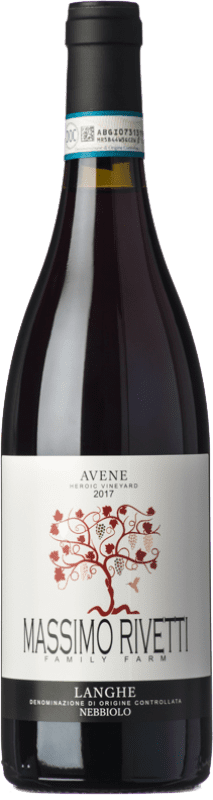 21,95 € Free Shipping | Red wine Massimo Rivetti Avene D.O.C. Langhe Piemonte Italy Nebbiolo Bottle 75 cl
