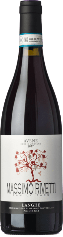 22,95 € Envio grátis | Vinho tinto Massimo Rivetti Avene D.O.C. Langhe Piemonte Itália Nebbiolo Garrafa 75 cl