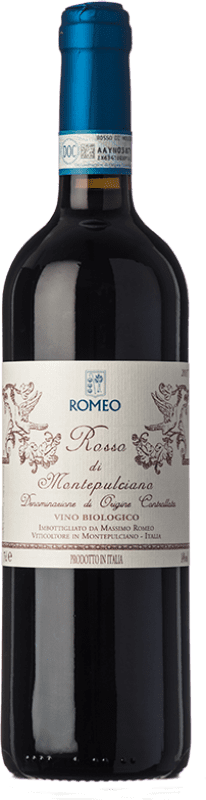 14,95 € Kostenloser Versand | Rotwein Massimo Romeo D.O.C. Rosso di Montepulciano Toskana Italien Prugnolo Gentile Flasche 75 cl