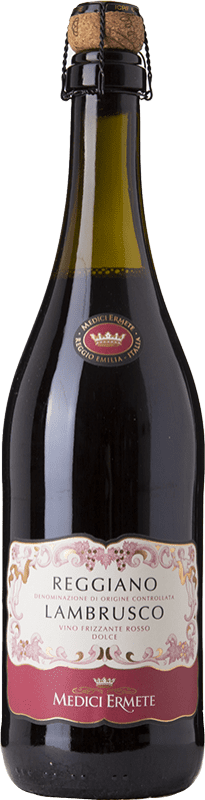 6,95 € Free Shipping | Sweet wine Medici Ermete Lambrusco Dolce D.O.C. Reggiano Emilia-Romagna Italy Lambrusco Salamino, Lambrusco Marani Bottle 75 cl