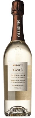 17,95 € 免费送货 | 白起泡酒 Merotto Extradry Castè 额外的干燥 D.O.C.G. Prosecco di Conegliano-Valdobbiadene 威尼托 意大利 Glera 瓶子 75 cl