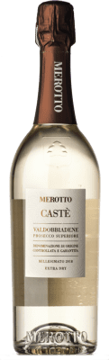 18,95 € Envoi gratuit | Vin Mousseux Blanc Merotto Extradry Castè Extra -Sec D.O.C.G. Prosecco di Conegliano-Valdobbiadene Vénétie Italie Glera Bouteille 75 cl
