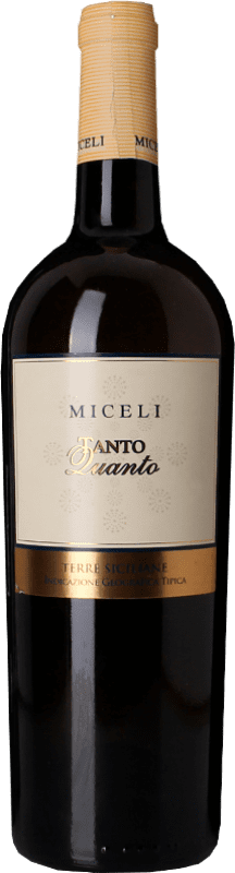 16,95 € Free Shipping | White wine Miceli Tanto Quanto I.G.T. Terre Siciliane Sicily Italy Chardonnay, Grillo Bottle 75 cl