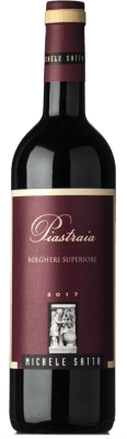 37,95 € Free Shipping | Red wine Michele Satta Piastraia Superiore D.O.C. Bolgheri Tuscany Italy Merlot, Syrah, Cabernet Sauvignon, Sangiovese Bottle 75 cl