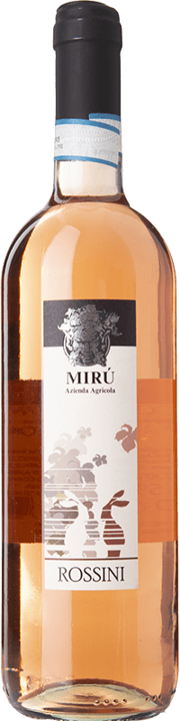 10,95 € 送料無料 | ロゼワイン Mirù Rosato Rossini D.O.C. Colline Novaresi  ピエモンテ イタリア Nebbiolo, Vespolina, Rara ボトル 75 cl