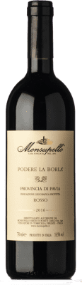 16,95 € 免费送货 | 红酒 Monsupello Rosso Podere La Borla I.G.T. Provincia di Pavia 伦巴第 意大利 Pinot Black, Barbera, Croatina 瓶子 75 cl