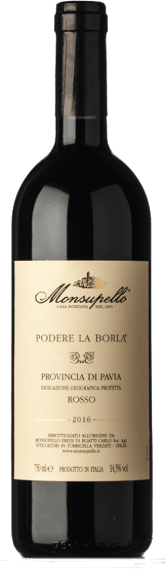 17,95 € Free Shipping | Red wine Monsupello Rosso Podere La Borla I.G.T. Provincia di Pavia Lombardia Italy Pinot Black, Barbera, Croatina Bottle 75 cl