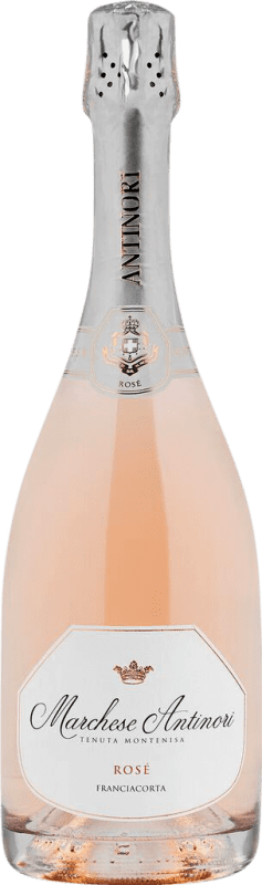 58,95 € Envio grátis | Espumante rosé Montenisa Marchese Antinori Rosé Brut D.O.C.G. Franciacorta Lombardia Itália Pinot Preto Garrafa 75 cl